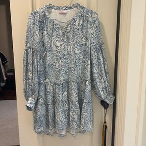 Parker Size Small Blue and White Dresss